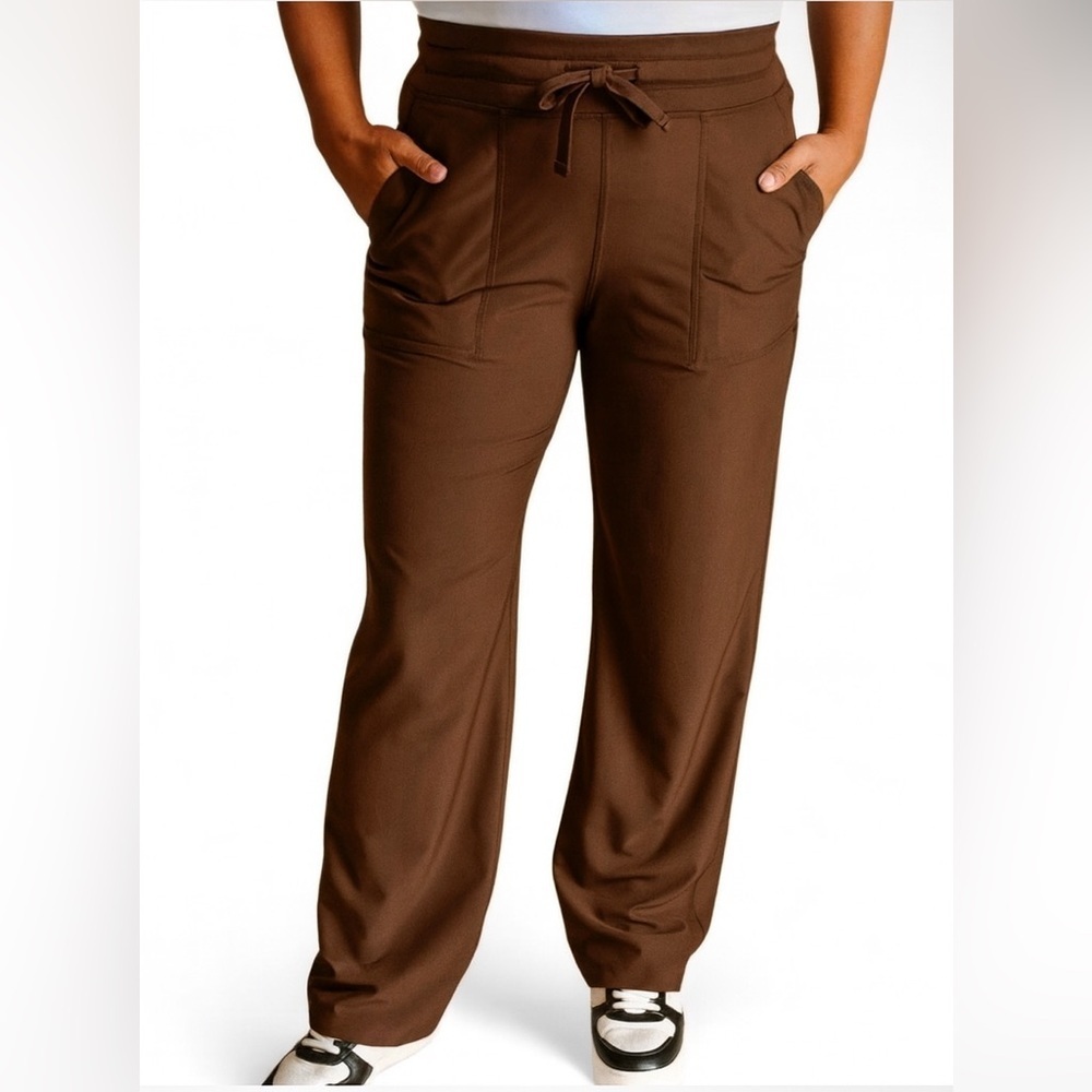 Rae mode runners high drawstring jogger pants in brown